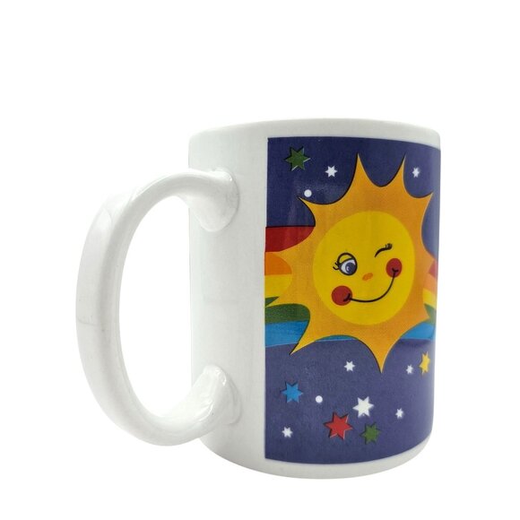 Whimsical Sun Rainbow & Balloon Mugs Set Of 2 Susan Elizabeth - Picture 5 of 14